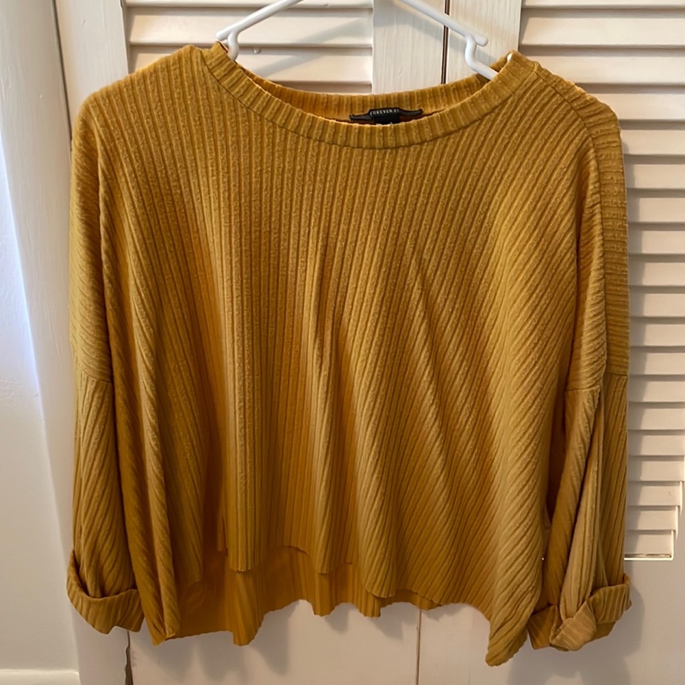 Mustard boxy tee